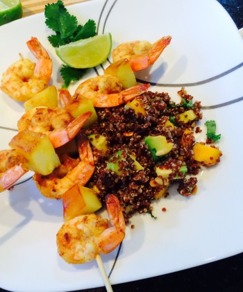 LADY MARGARET Spicy Shrimp Quinoa Salad with avocado and mango LADY MARGARET Spicy Shrimp Quinoa Salad with avocado and mango