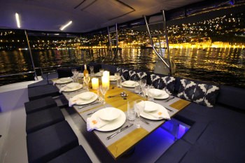 BAMARANDI Evening Aft Deck Dining BAMARANDI Evening Aft Deck Dining