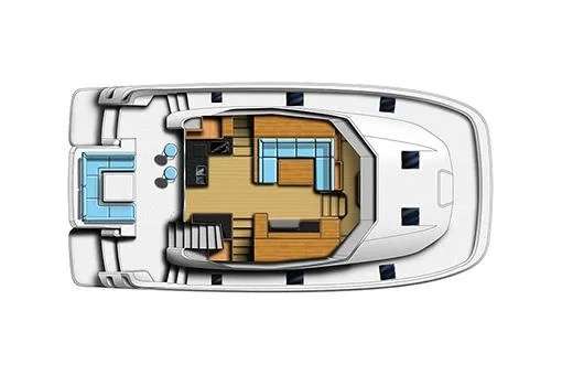Explore the layout and specifications for Moka, a 44 ft Sailing Catamaran