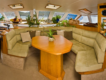 BREANKER Yacht Charter - Main salon full of comfort and luxury