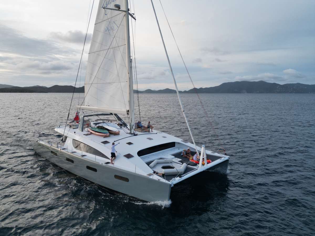 Zingara under sail