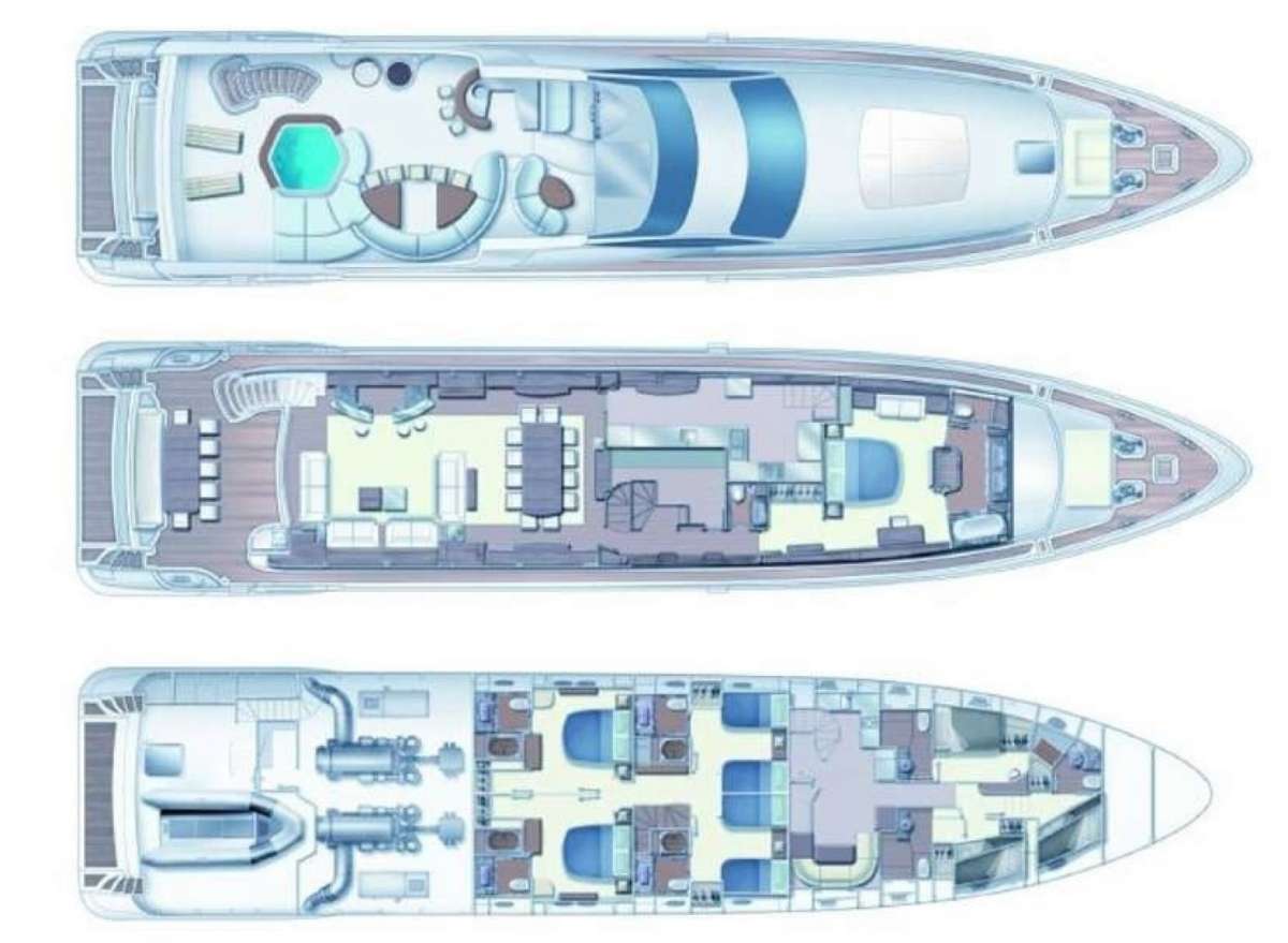 Yacht Charter VIVERE Layout