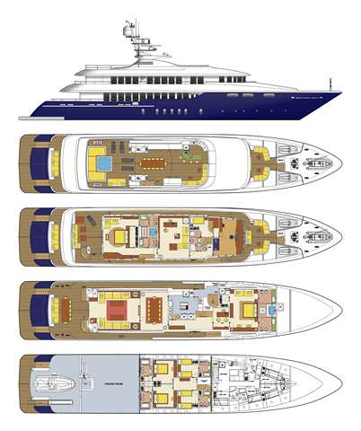 Yacht Charter ZALIV III Layout