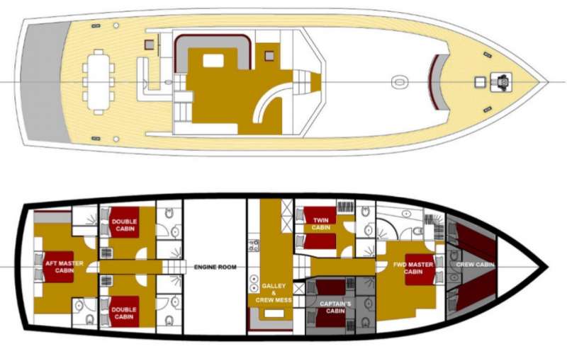 Yacht Charter MEIN SCHATZ Layout