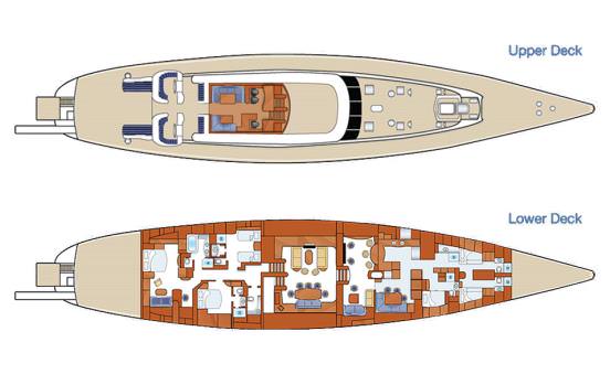 Yacht Charter HYPERION Layout
