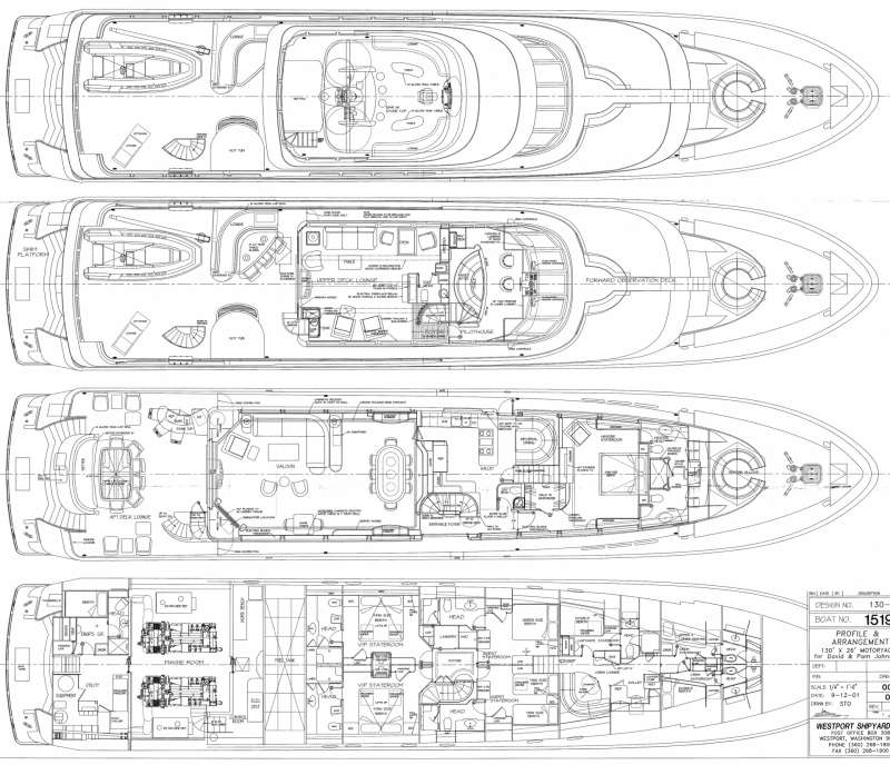 Yacht Charter PLAN A Layout