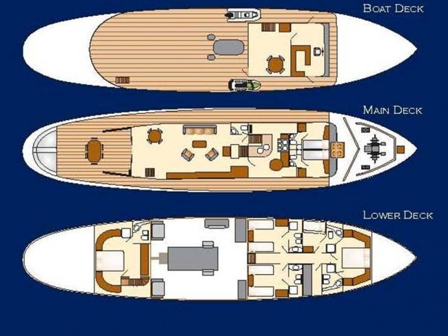 Yacht Charter DP MONITOR Layout