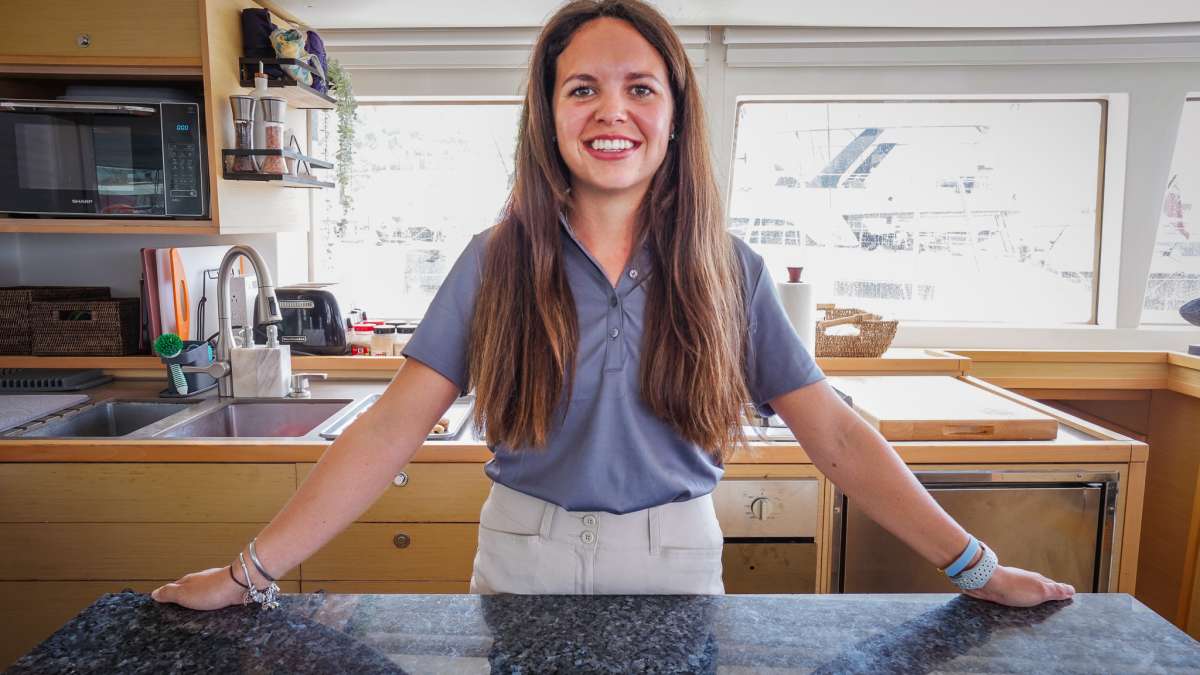 Chef Katie in her Galley