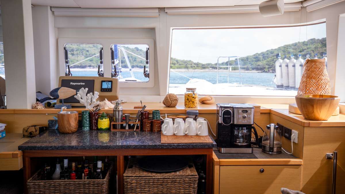 Gorgeous views and al fresco dining around a beautiful teak table