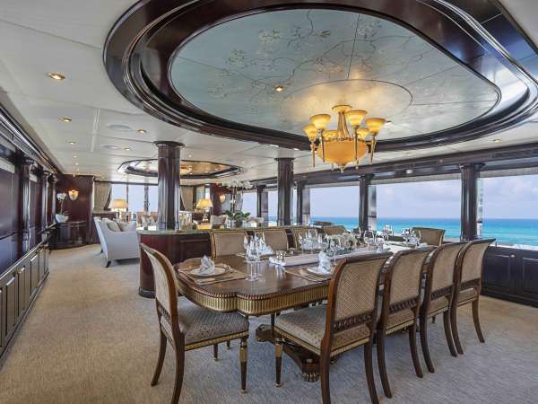 MISS CHRISTINE Yacht Charter - Dining Area
