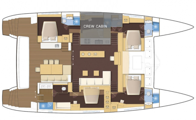 Yacht Charter TIGER LILY Layout