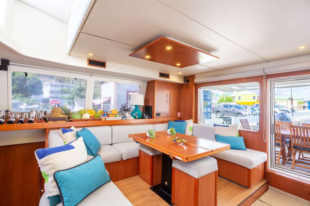 Large salon opening to aft deck