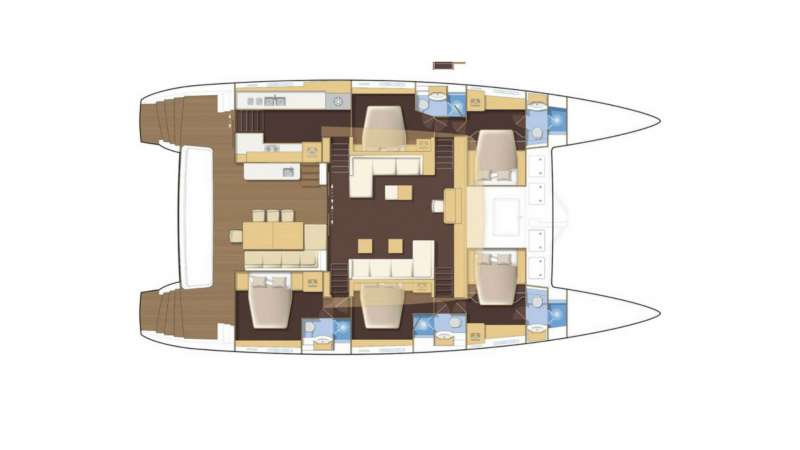 Yacht Charter KASKAZI FOUR Layout