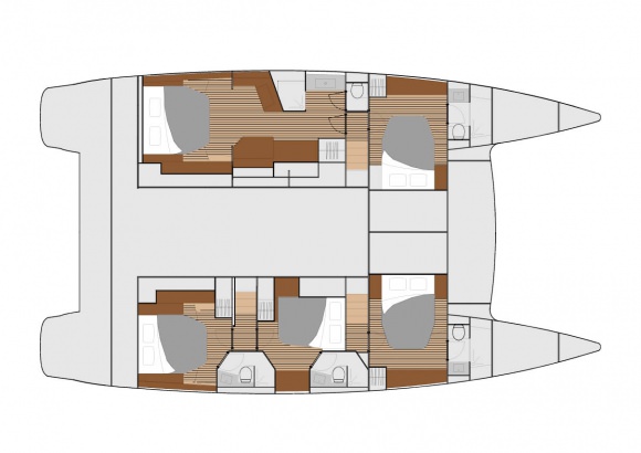 Yacht Charter Luxury TW60 4 Cabin Premium Layout