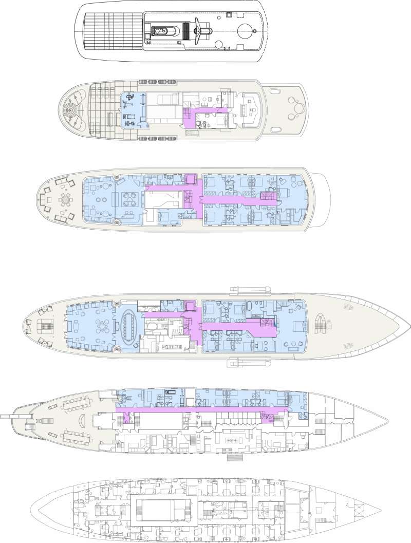 Yacht Charter CHAKRA Layout