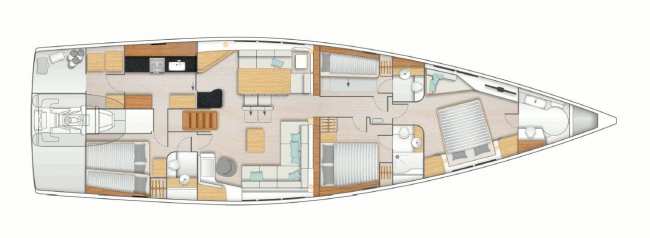Yacht Charter ALIZEE Layout