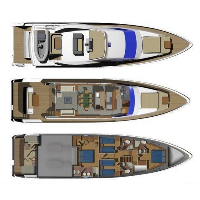 Yacht Charter LUTETIA Layout