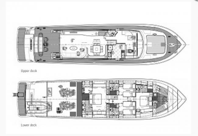 Yacht Charter WHITEHAVEN Layout