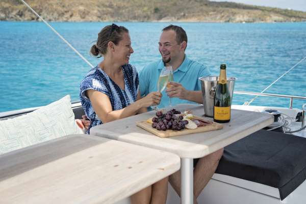 Happy hour on the flybridge