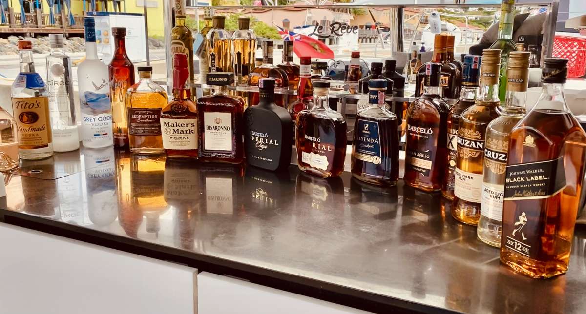 Ships bar is well stocked with top shelf spirits plus your preferences.