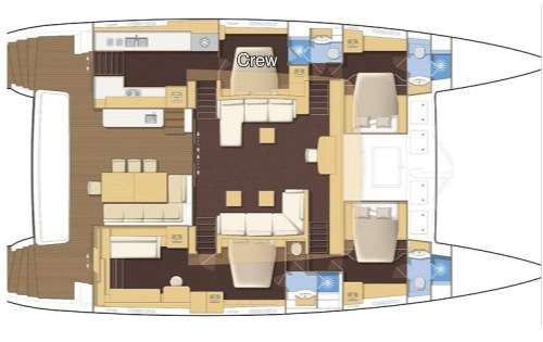 Explore the layout and specifications for LE REVE L620 ESSENCE, a 62 ft Sailing Catamaran