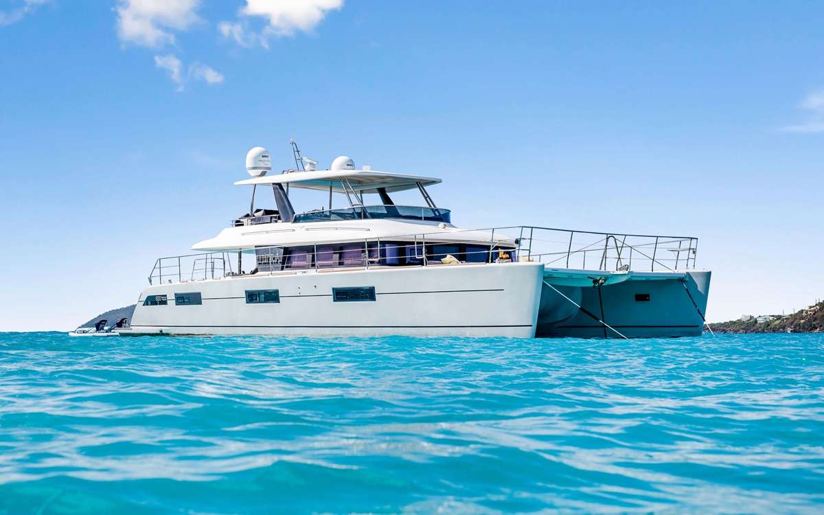 Ultra is a state of the art 2017 Lagoon 630 power catamaran combining performance and comfort. With an abundance of space both on the exterior and interior, Ultra has all the space you need to come together or spread out.
Ultra comfortably accommodates 8 people in 4 well-appointed and thoughtfully decorated staterooms, all with ensuite bathrooms, AC, power outlets, and USB ports.
Equipped with absolutely everything you need for your bucket list vacation, there is never a dull moment on Ultra. Whether you want to be in the ocean floating, snorkeling, and taking amazing action shots with our underwater camera or prefer to be above the water enjoying paddleboards, water skis, wakeboards, and kayaks - Ultra has it all.