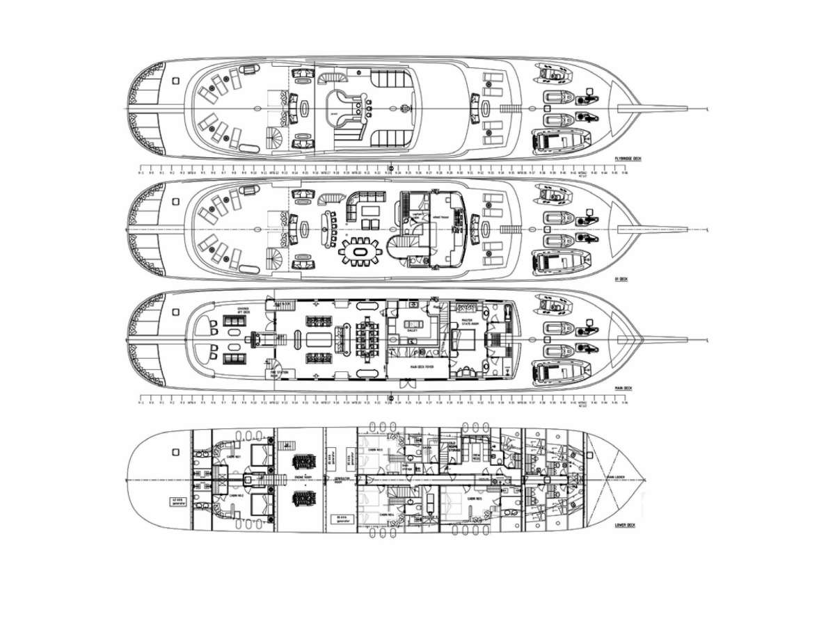 Yacht Charter MEIRA Layout