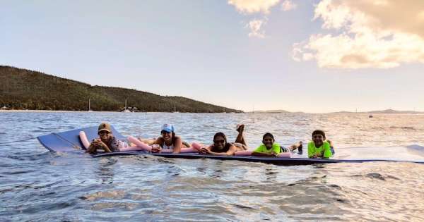 Kids enjoying the Jumbo Floatie