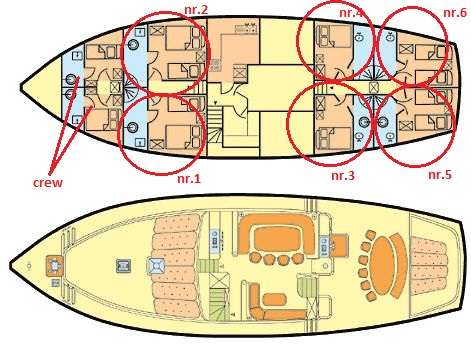Yacht Charter Morning Star Layout