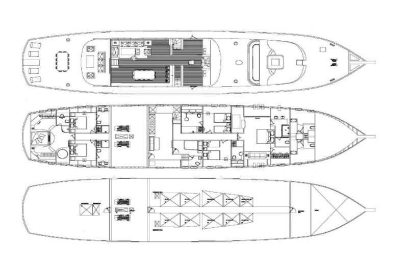 Yacht Charter PERLA DEL MARE Layout