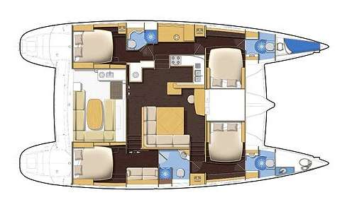 Yacht Charter TWIN PRIDE Layout