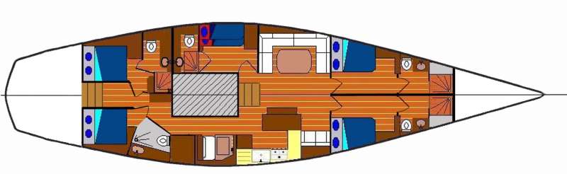 Yacht Charter Volador Layout