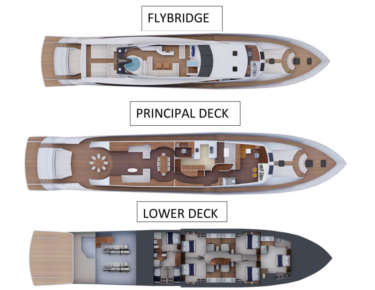 Yacht Charter ECLIPSE 114 Layout
