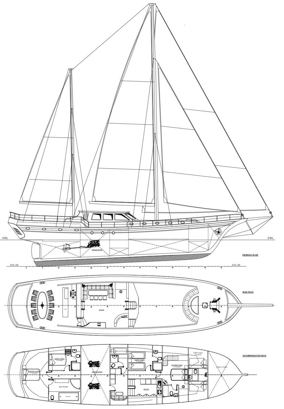 Yacht Charter ARABELLA Layout