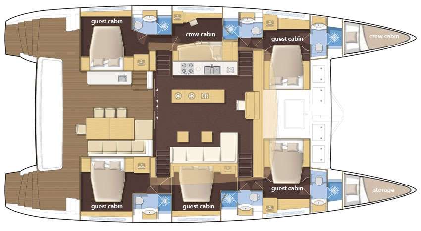 Yacht Charter ADRIATIC TIGER (Lagoon 620) Layout