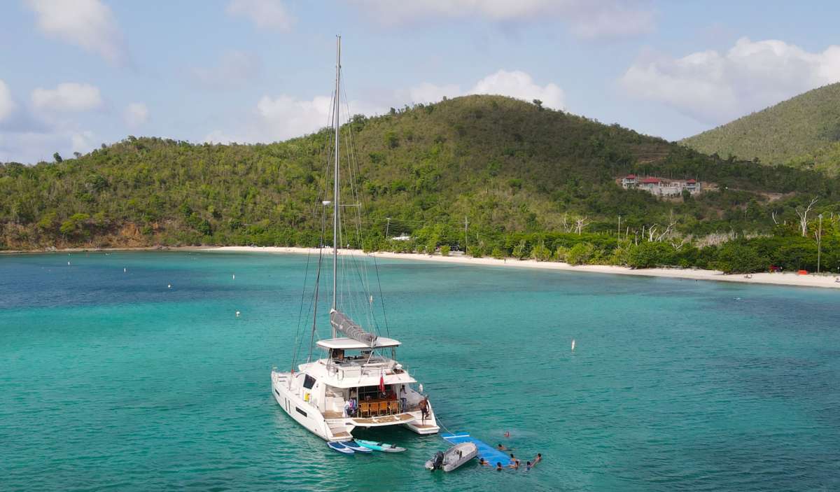 Anchored off Maho Bay, St. John