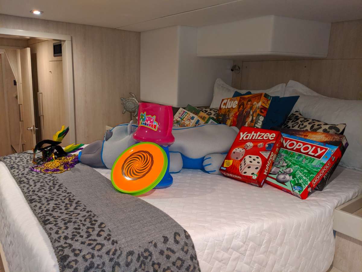 Starboard forward guest suite… with toys!