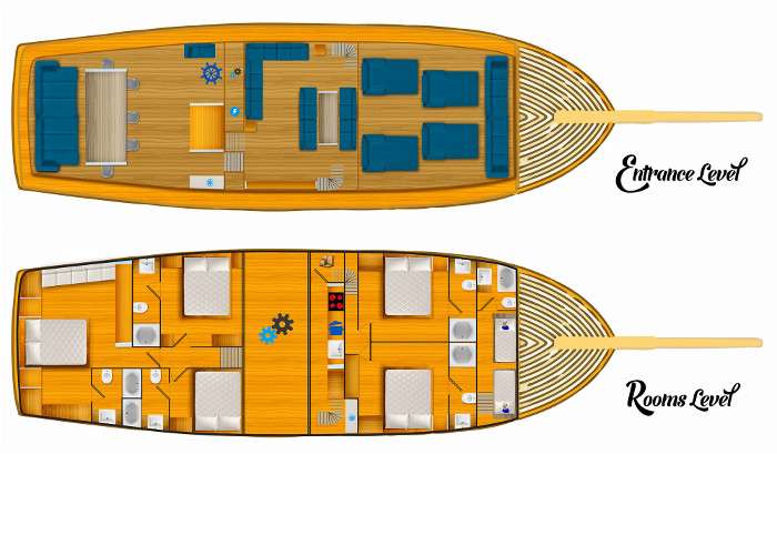 Yacht Charter MASKE Layout