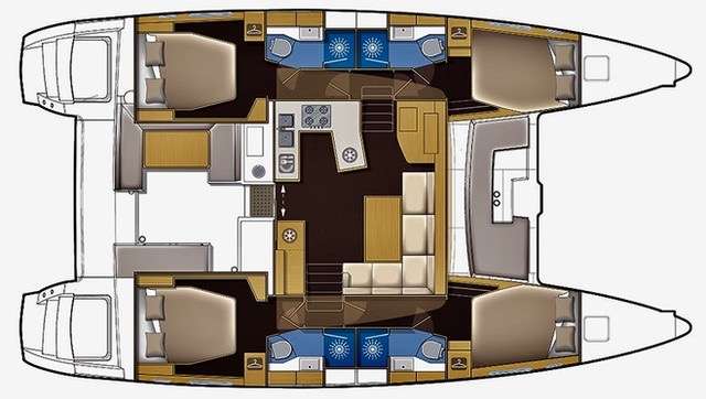 Yacht Charter Madrigal V Layout