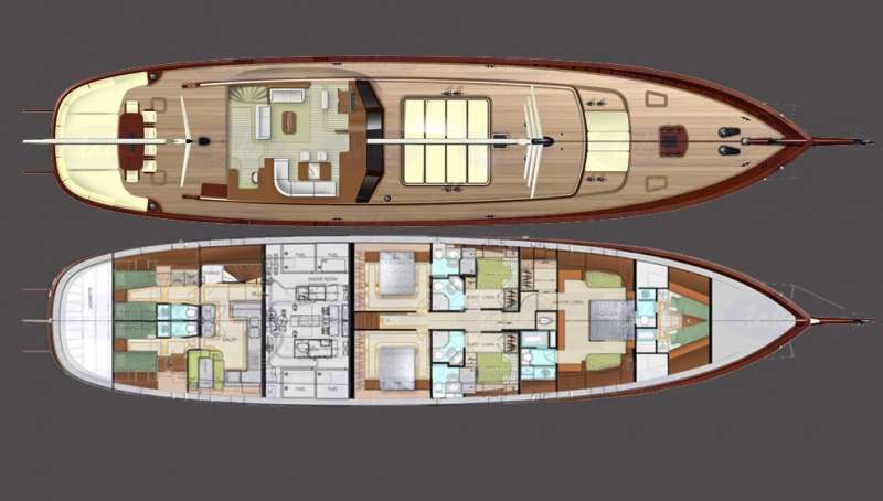 Yacht Charter ZELDA Layout