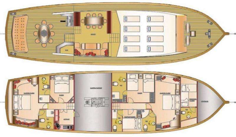 Yacht Charter ECE ARINA Layout