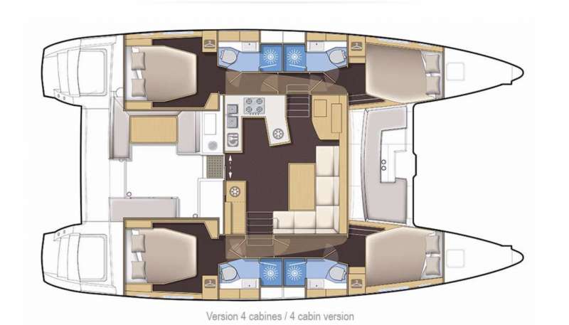 Yacht Charter TIME OUT Layout
