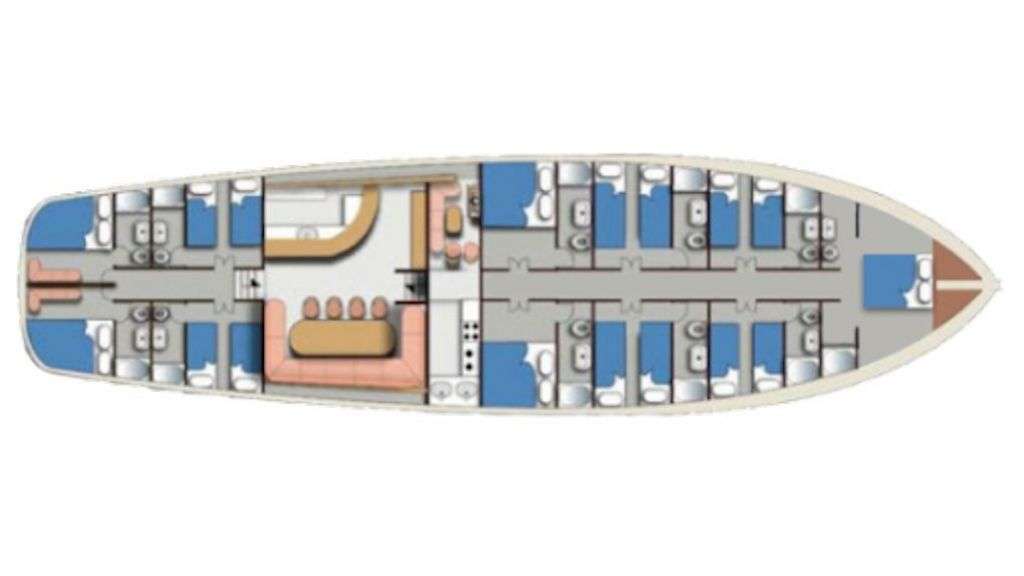 Yacht Charter AEGEAN CLIPPER Layout