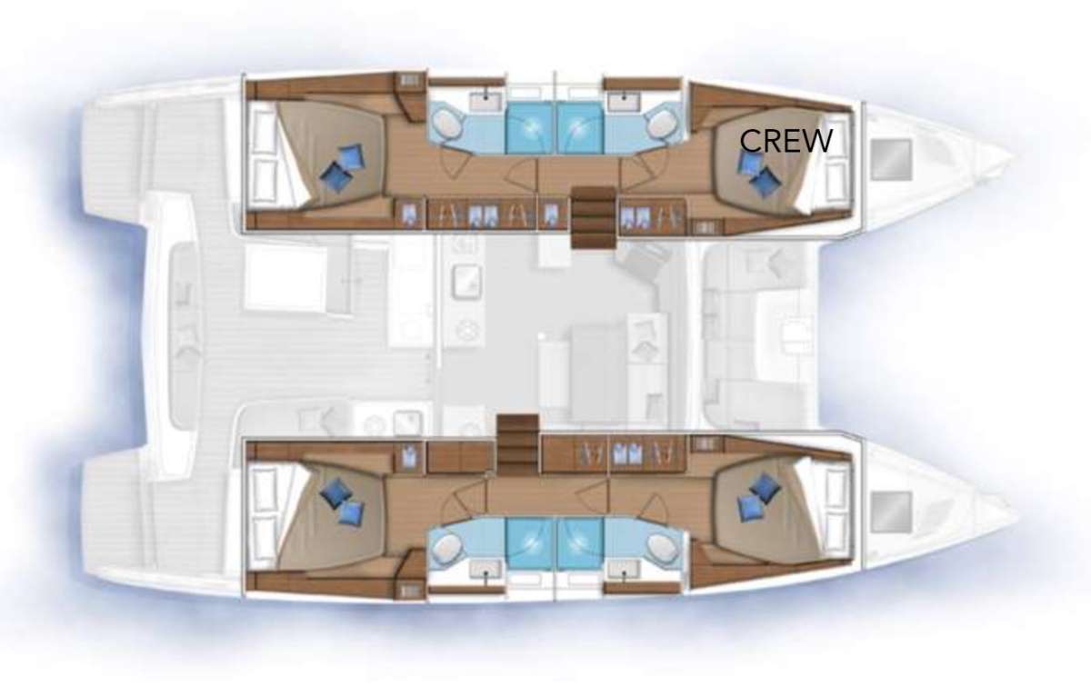 Yacht Charter FALCOR II -- CELAVIE Layout