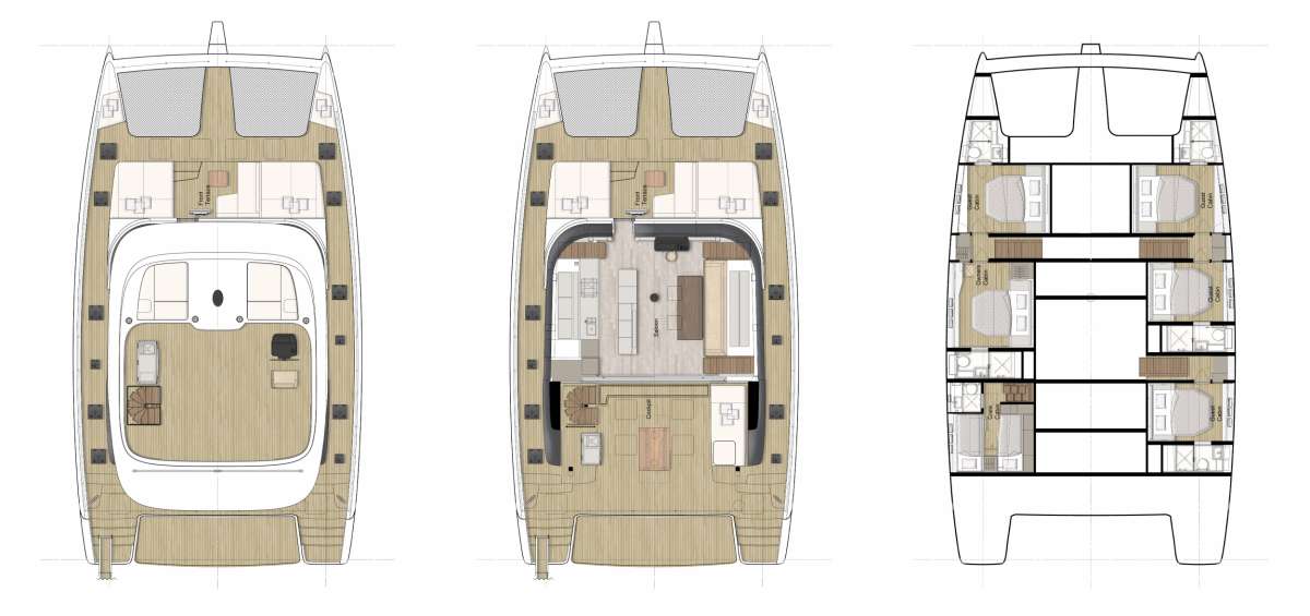 Yacht Charter CALMA Layout