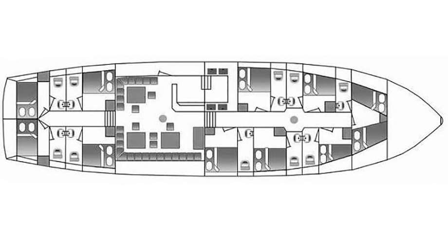 Yacht Charter Gulet Nautilus Layout