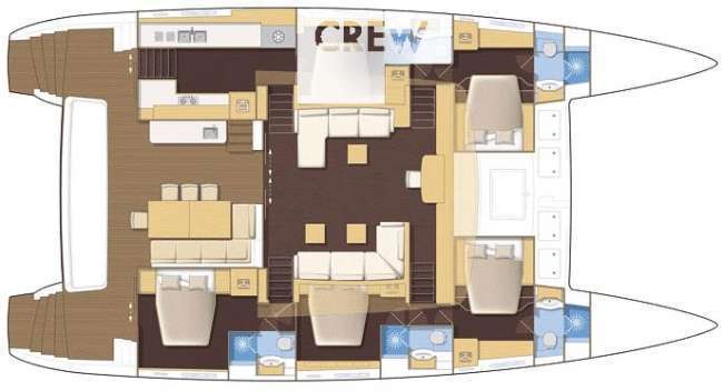 Yacht Charter HEAVENLY Layout