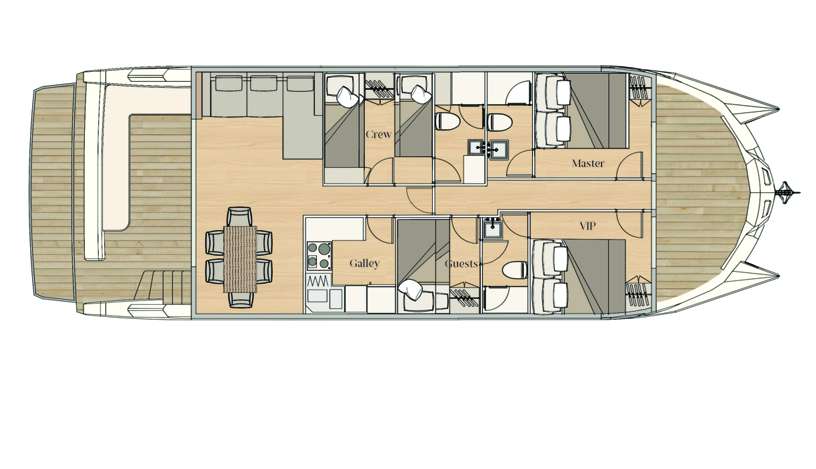 Yacht Charter OVER REEF Layout