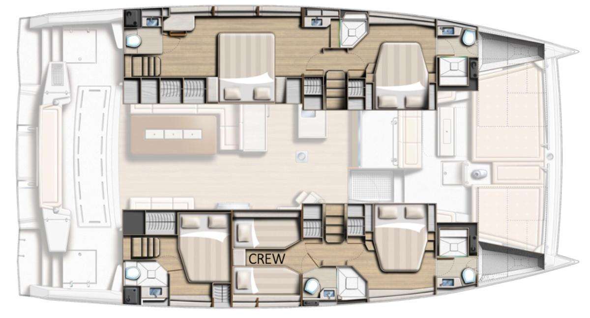 Yacht Charter SYNERGY Layout