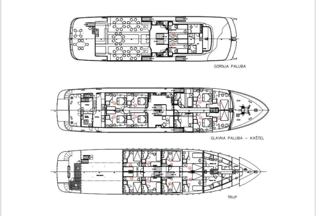 Yacht Charter LUPUS MARE Layout